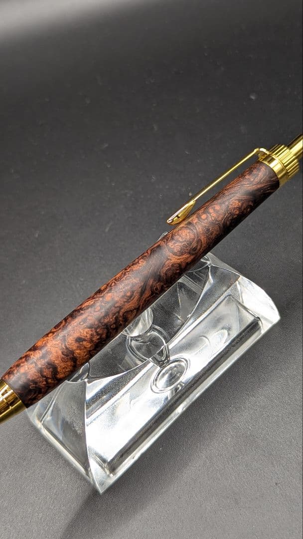 362ペン工房翌檜　超極上　ホンジュラスローズウッド瘤杢　木軸シャーペン