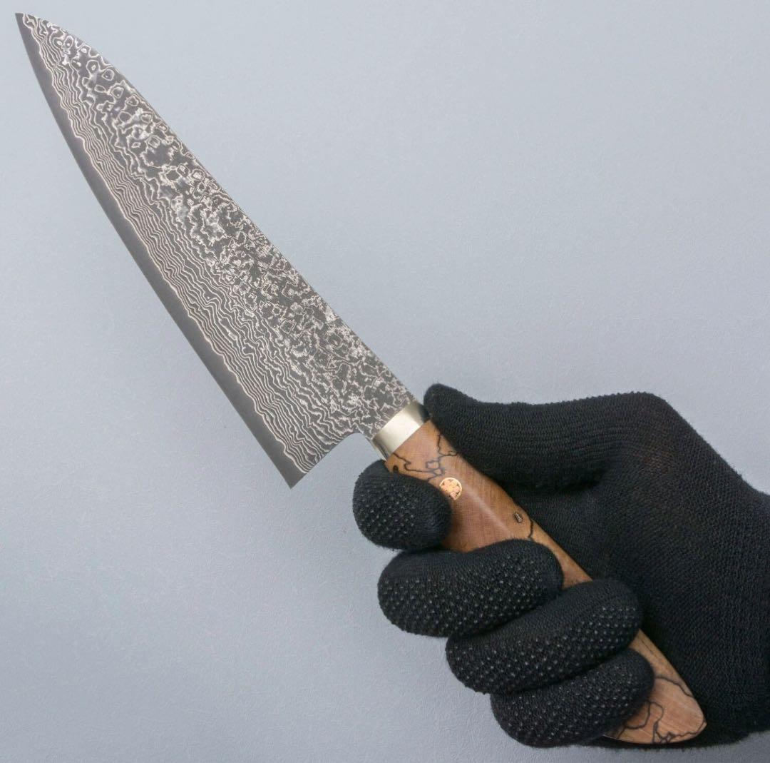田中一之 誠貴作 ブラックダマスカス sg2 牛刀　210mm