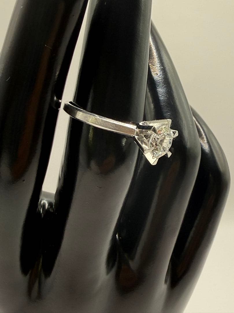 Pt900 プラチナ ジルコニア リング 超音波洗浄器洗浄済み