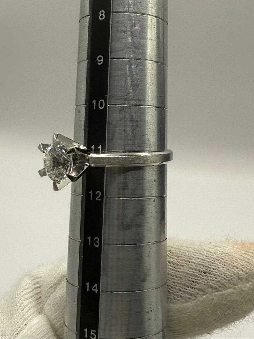 Pt900 プラチナ ジルコニア リング 超音波洗浄器洗浄済み