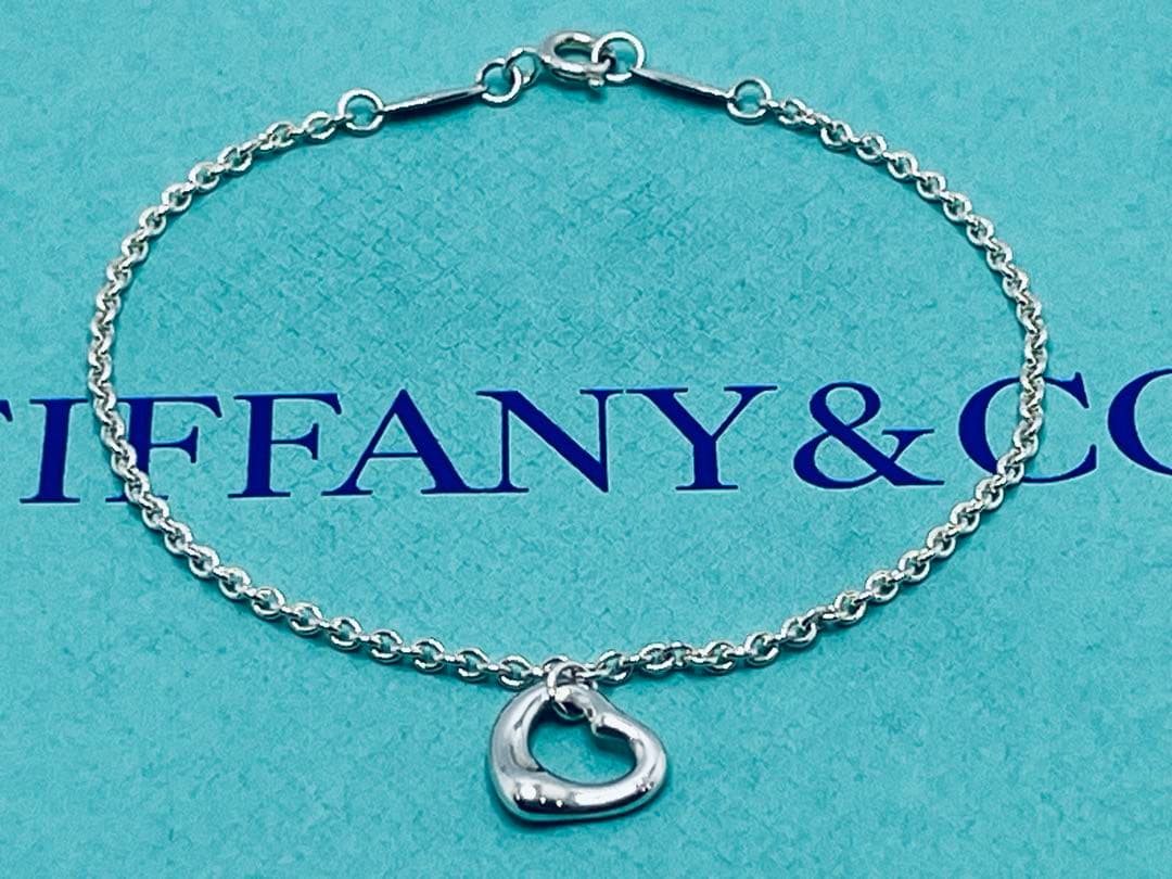 c882 美品　ティファニー　オープンハート　ブレスレット　シルバー　925