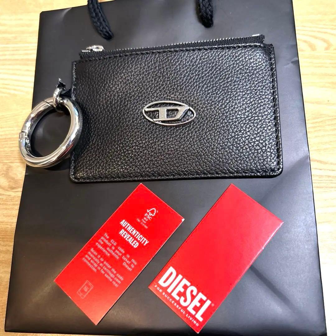 【新品】ディーゼル DIESEL カード ケース ブラック レザー