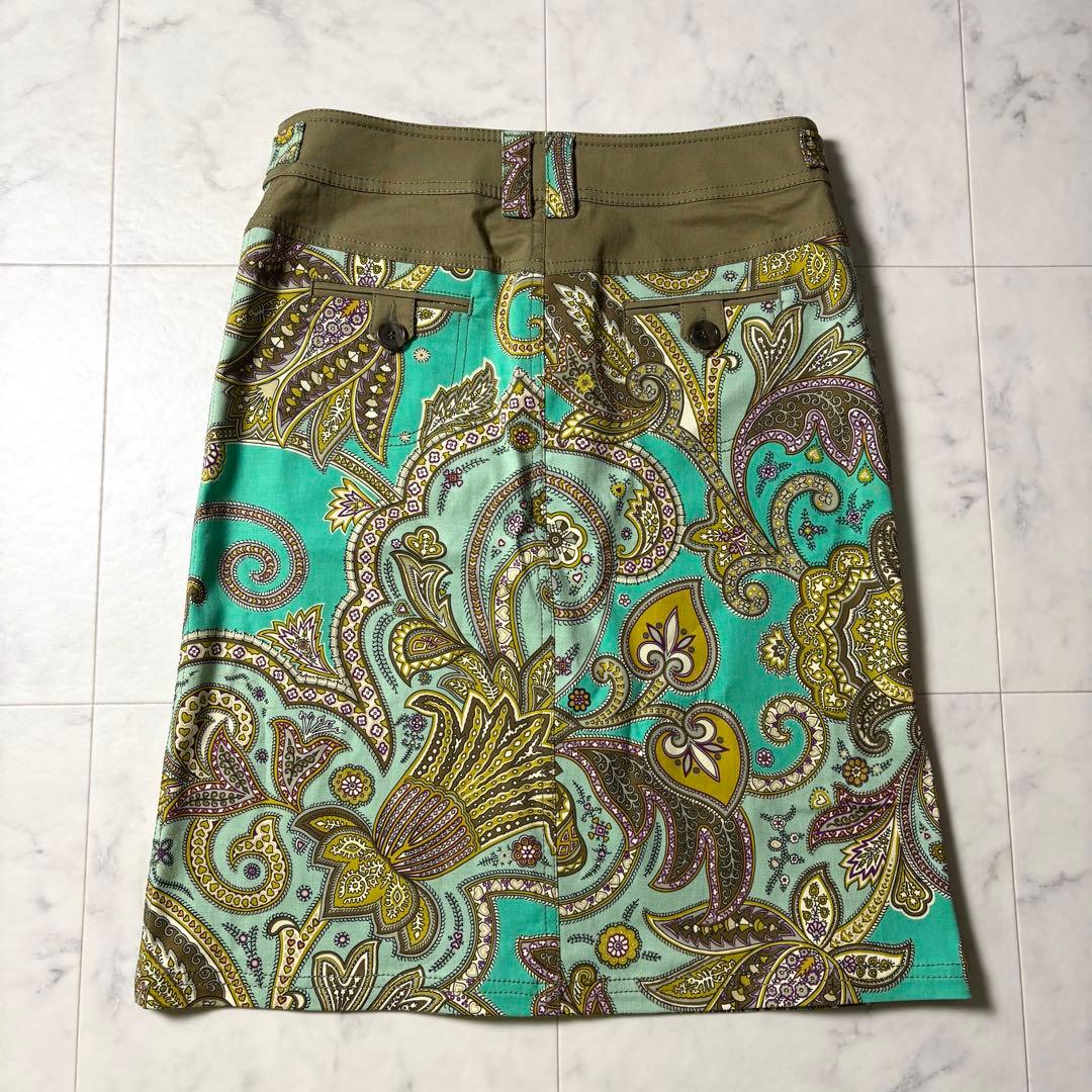 未使用タグ付き ETRO ペイズリー柄 スカート 大きいサイズ 42 XL