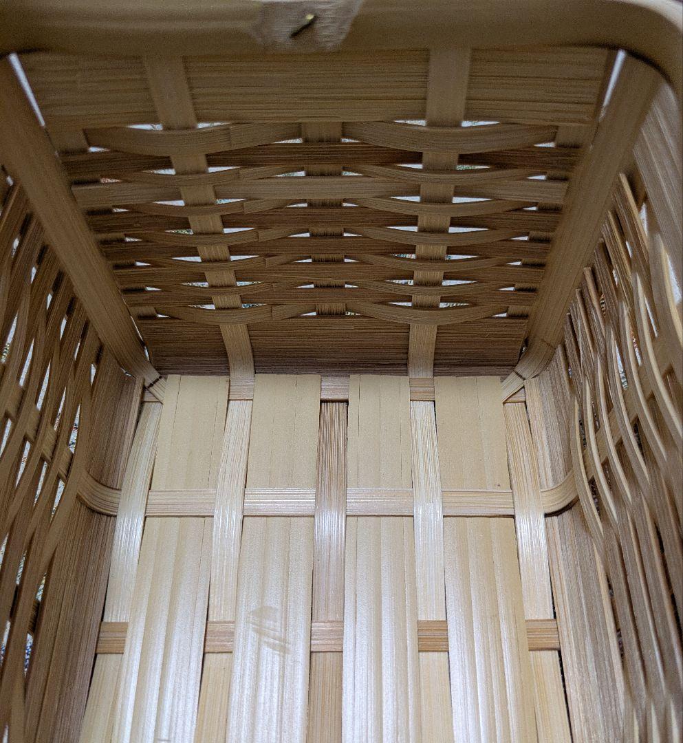 おしろ角物店　竹製 蓋付きバスケット（マスクケース）