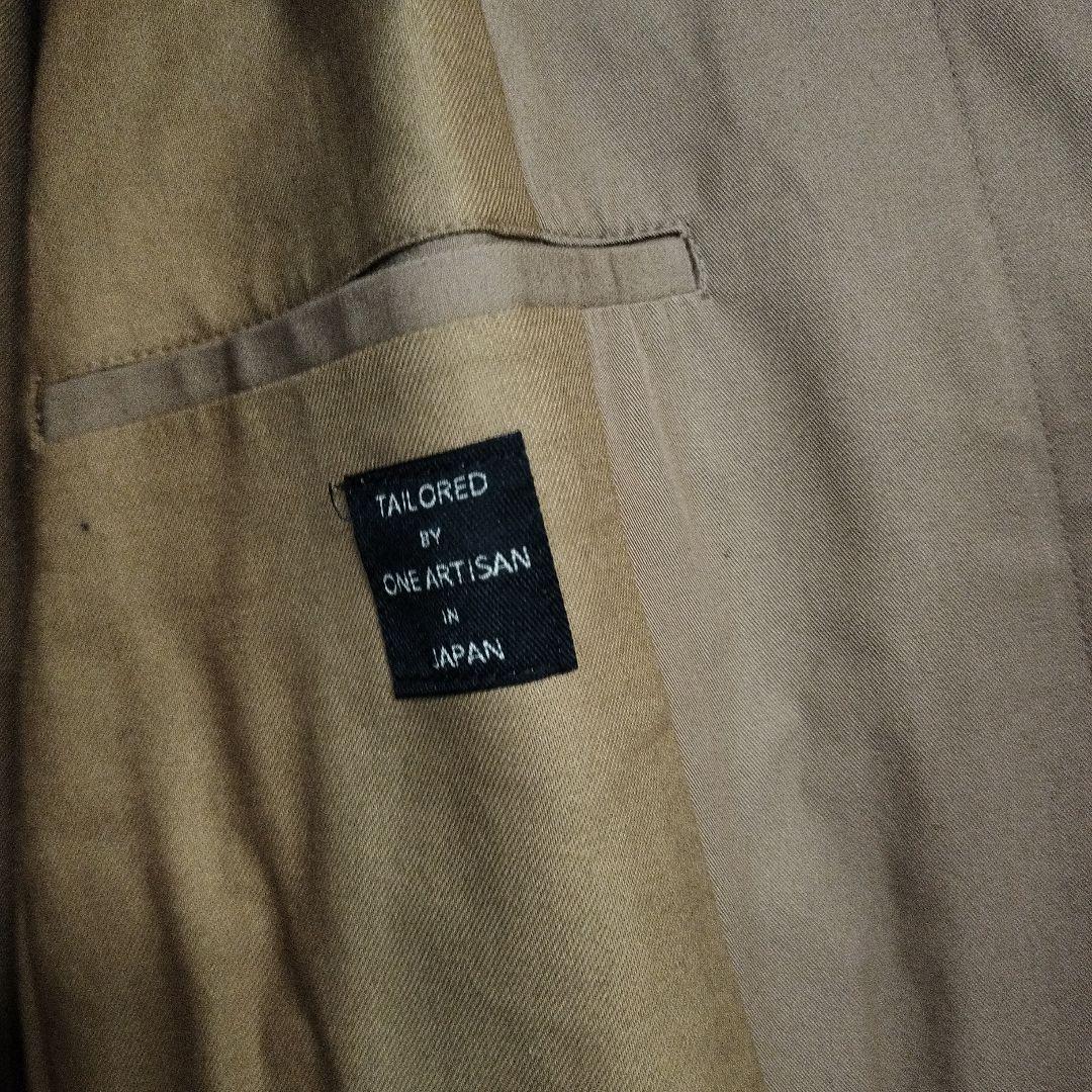 u*様 美品ベージュ ステンカラーコートBRENA日本製46