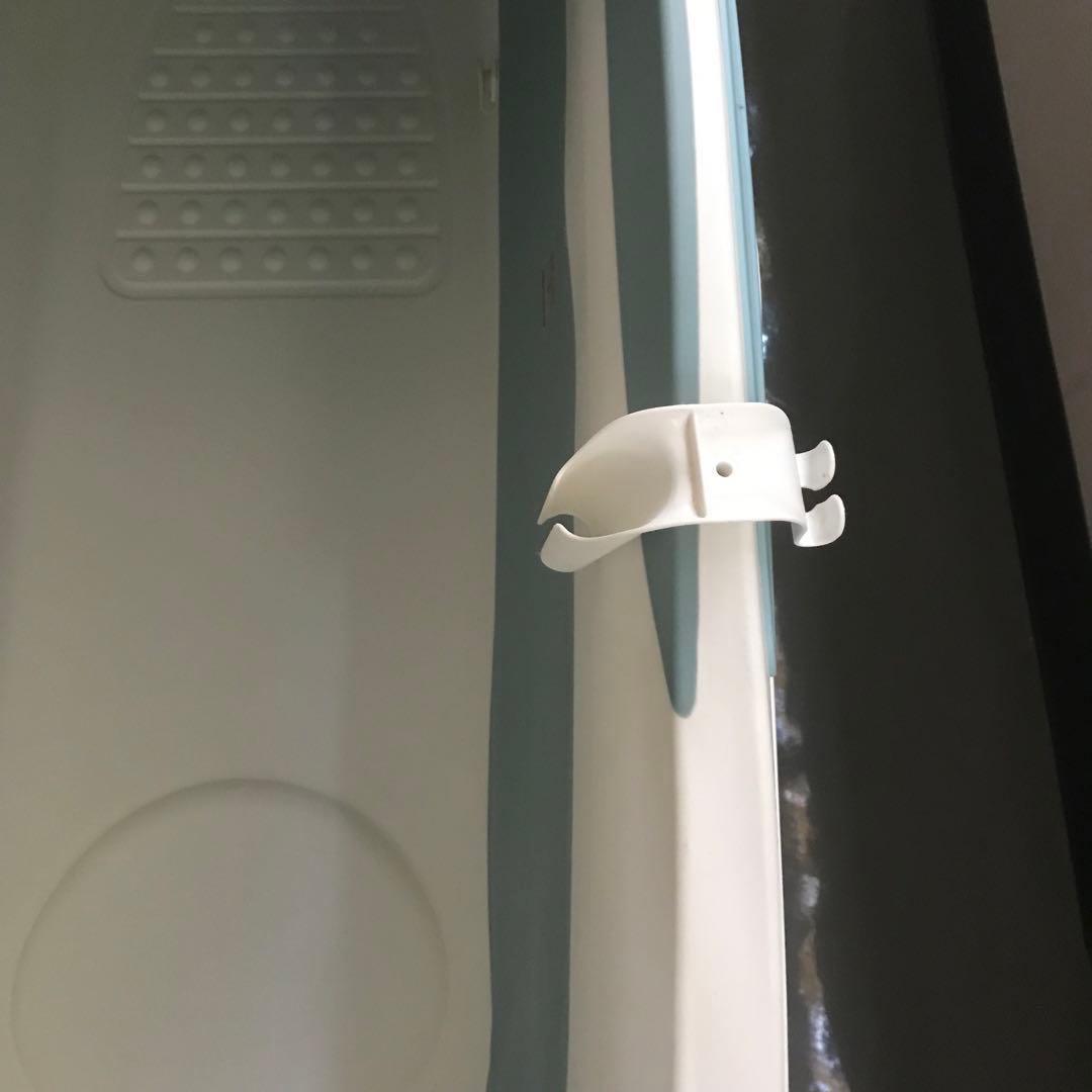 簡易浴槽（折りたたみ式1.4m） 青と白 中古