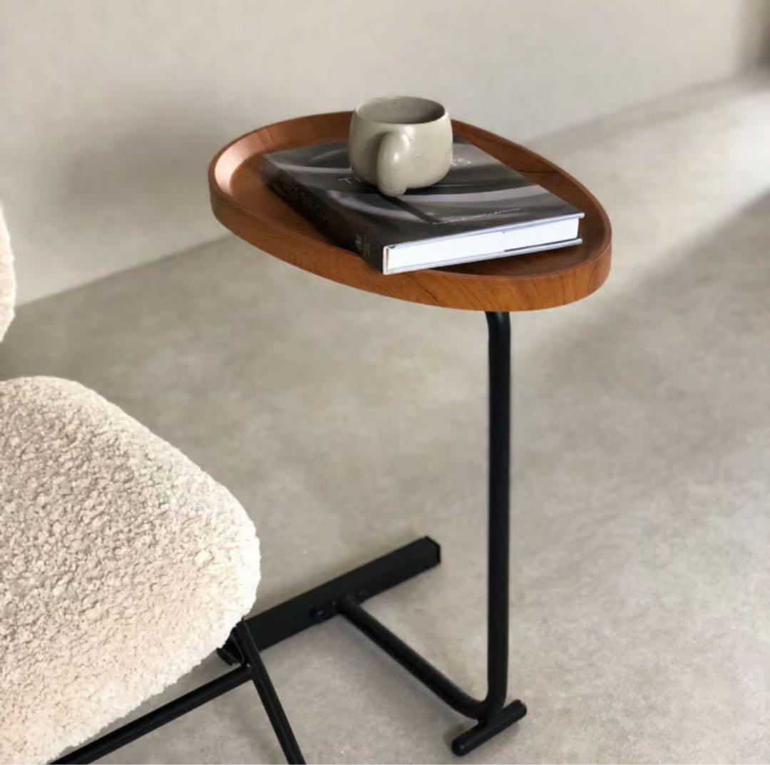 【ART OF BLACK】 One leg ウッド アイアン サイドテーブル