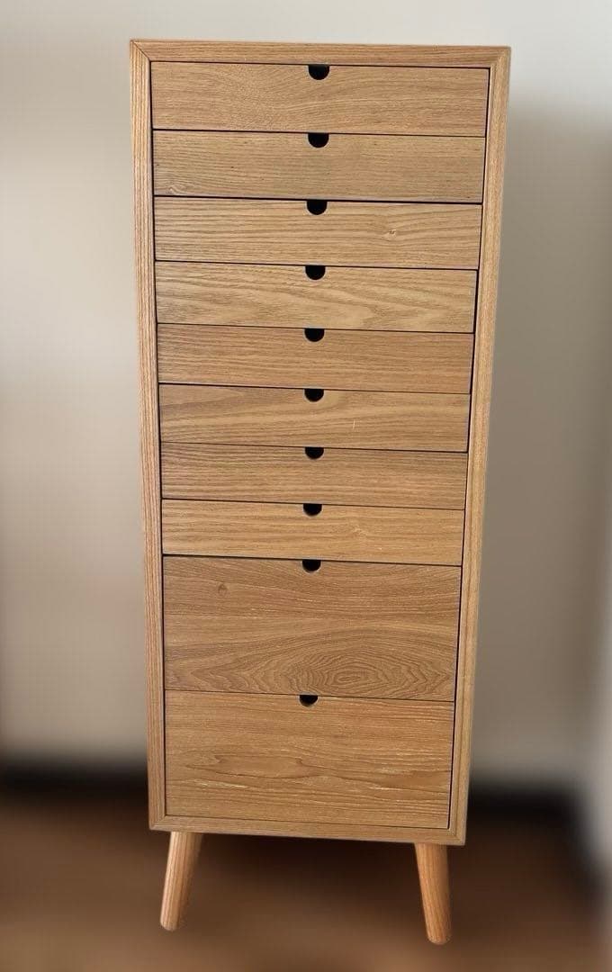 多段 ナチュラル木製 引き出し10段チェスト　ととのうチェスト