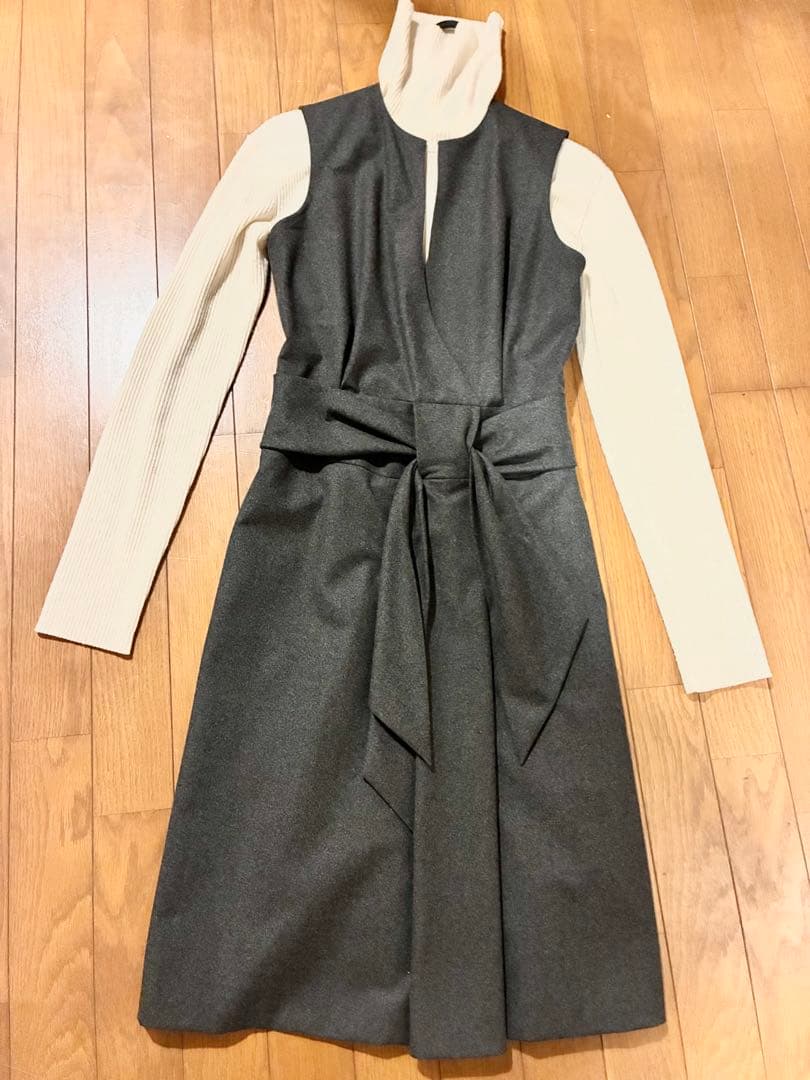 最終価格セリーヌ CELINEフランス製ジャンパースカートノースリーブワンピース