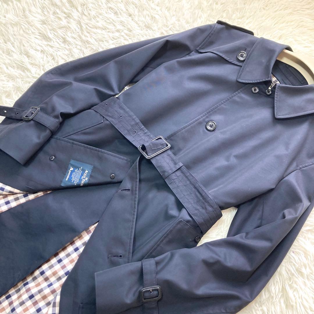Aquascutum トレンチコート　シングル　ベルト　アクアテックII