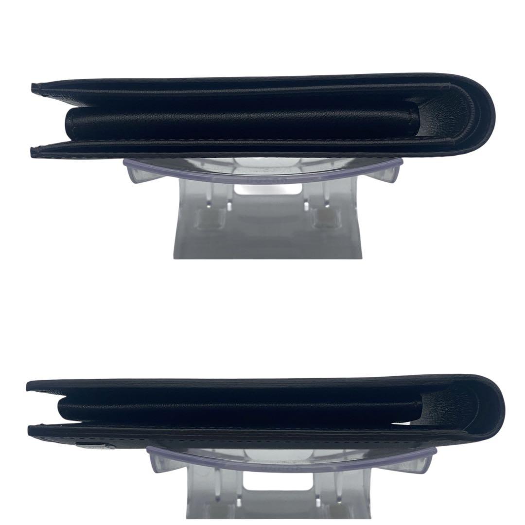 【未使用級】 ダンヒル dunhill 二つ折り財布 ロゴプレート ブラック