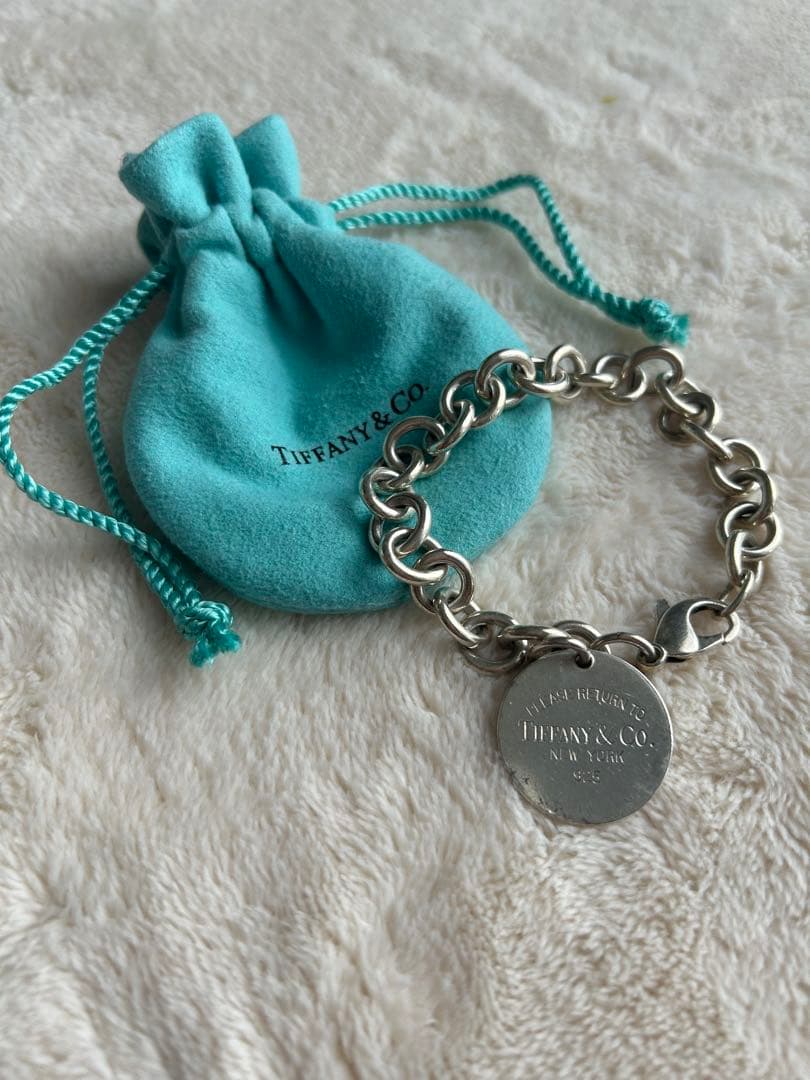【早い者勝ち】ティファニー　リターントゥ　ラウンドタグ　シルバーブレスレット
