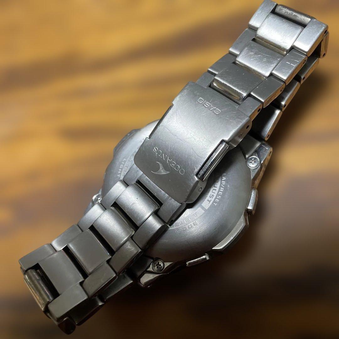 【稼働品】CASIO Oceanus クロノグラフ ソーラー電池