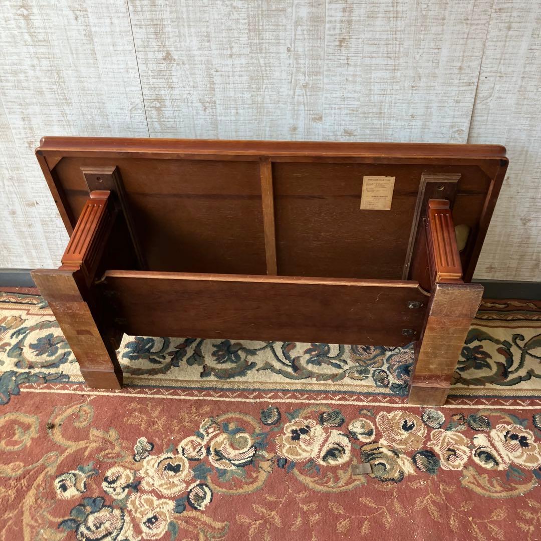 大塚家具 陶器天板 木製センターテーブル カフェテーブル クラシック 古家具