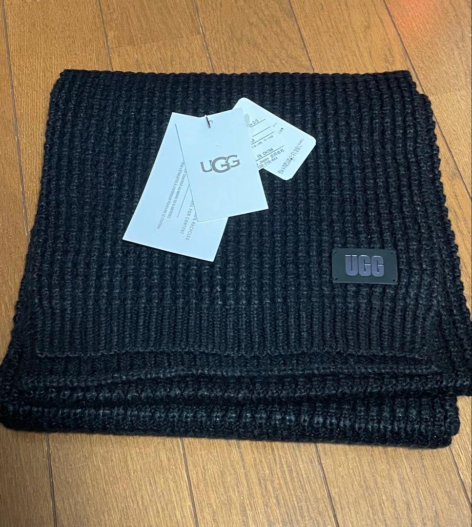 タグ付き UGG Waffle Scarf ブラック
