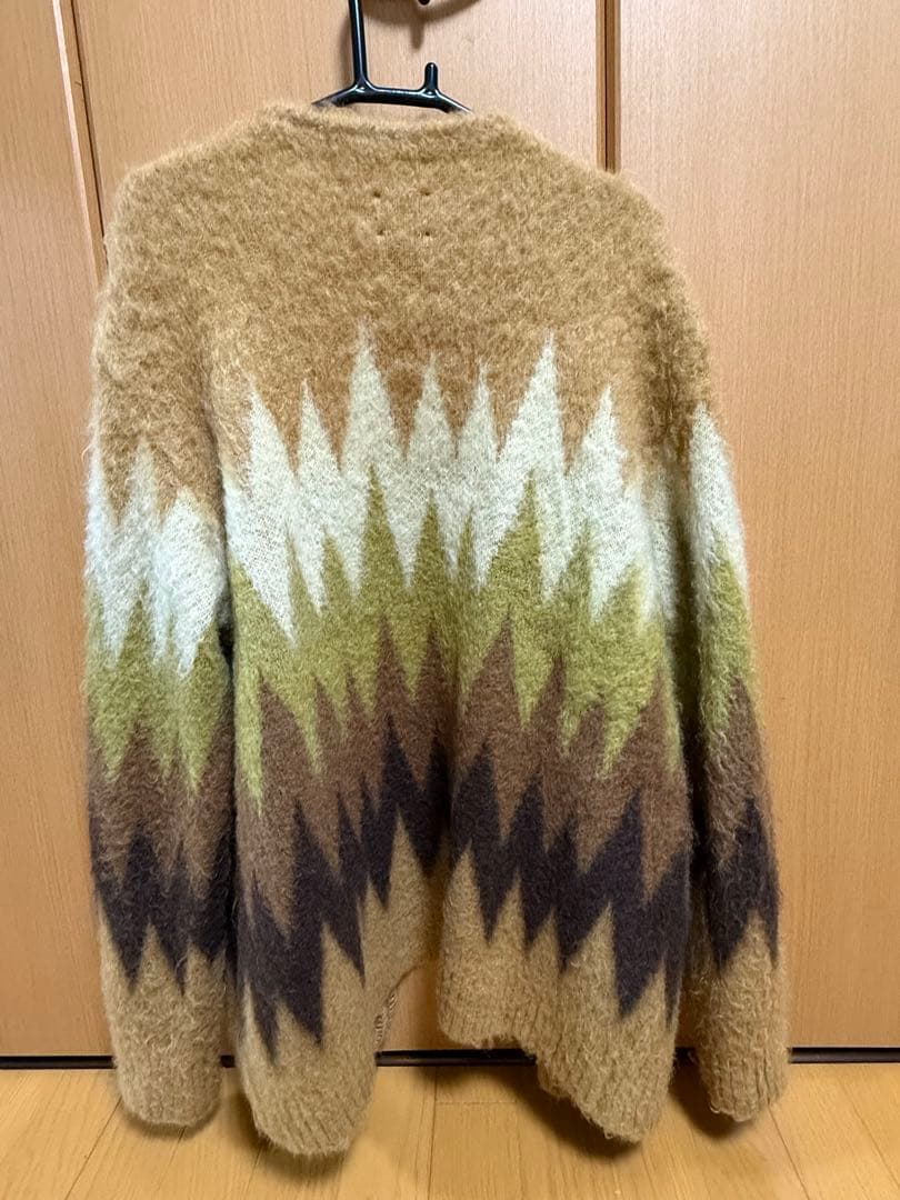 needles ジグザグパターン カーディガン ブラウン系