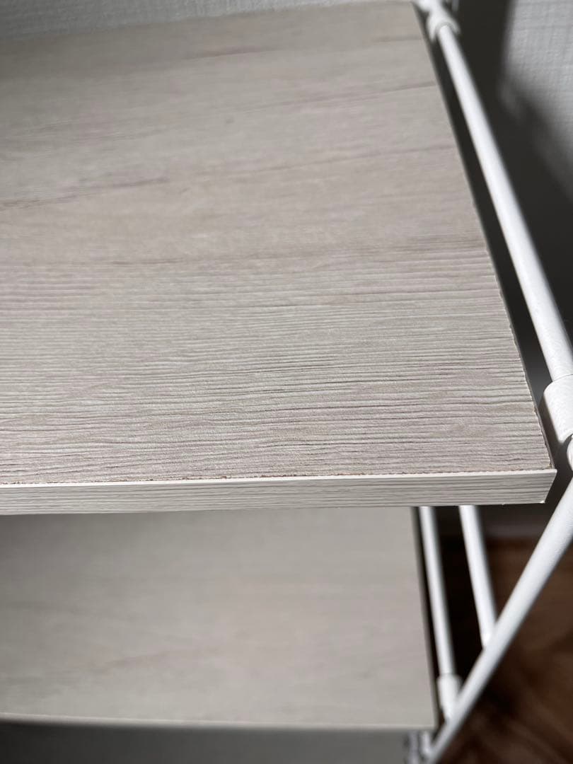 ニトリ　突っ張り壁面収納Nポルダ幅80cm ホワイトウォッシュ