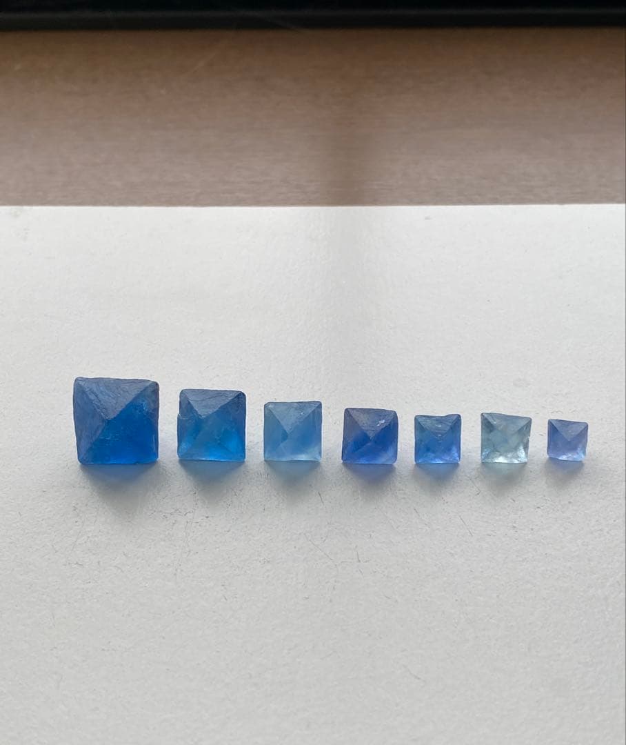 八面体フローライト　ビンガム産　ブルーフローライト　小瓶入り　蛍石　鉱物標本