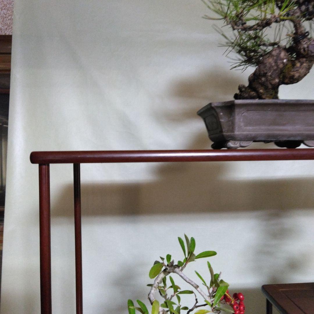 盆栽　棚飾り台　添え台付