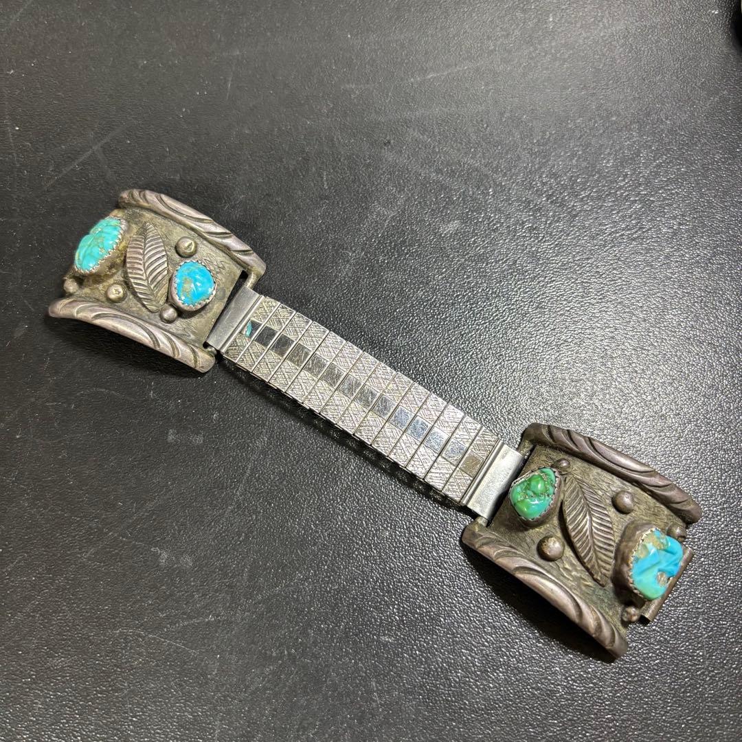 ナバホ族NAVAJO インディアンジュエリー メンズバングル時計ベルト