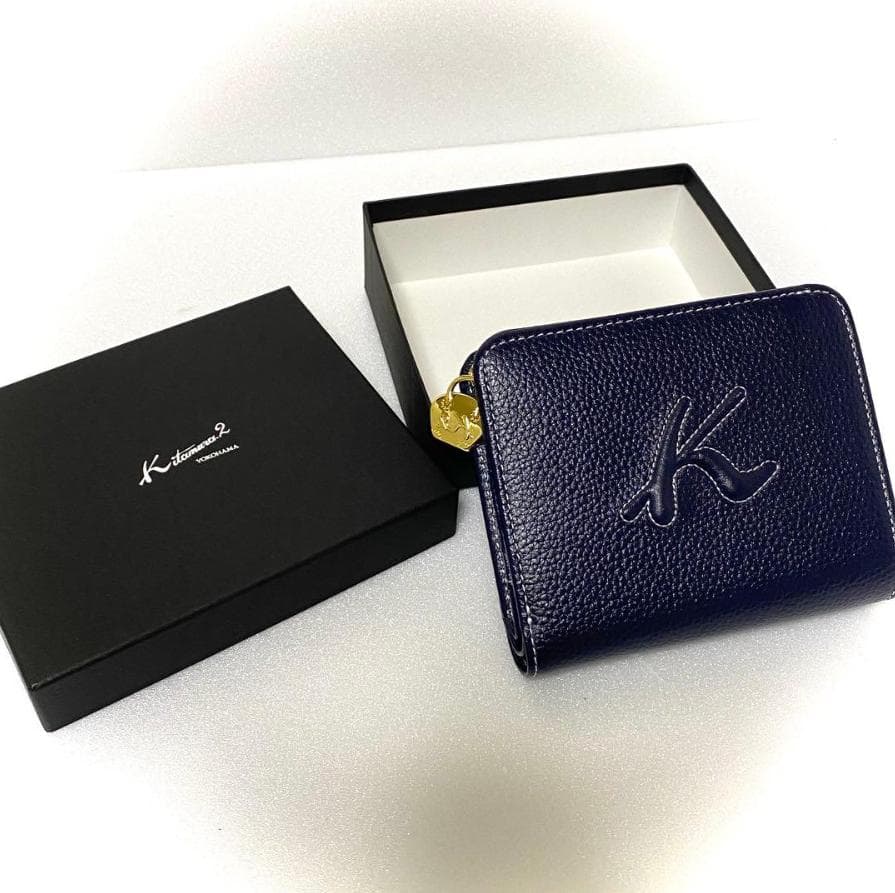 【美品・未使用】kitamura K2｜牛革二つ折り財布 U-128
