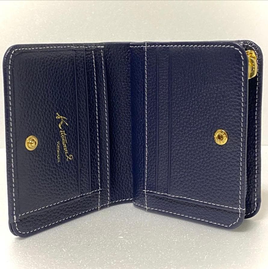 【美品・未使用】kitamura K2｜牛革二つ折り財布 U-128