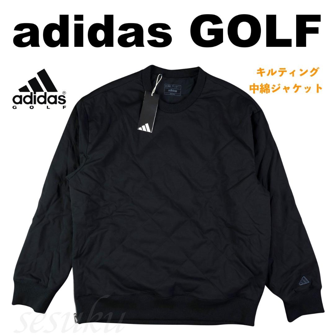 【M】秋冬 アディダス ゴルフ 保温 中綿キルティング プルオーバージャケット