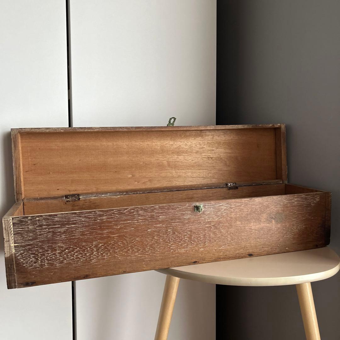 木箱 ケース ボックス 木製 レトロ 昭和 アンティーク ビンテージ 木 家具