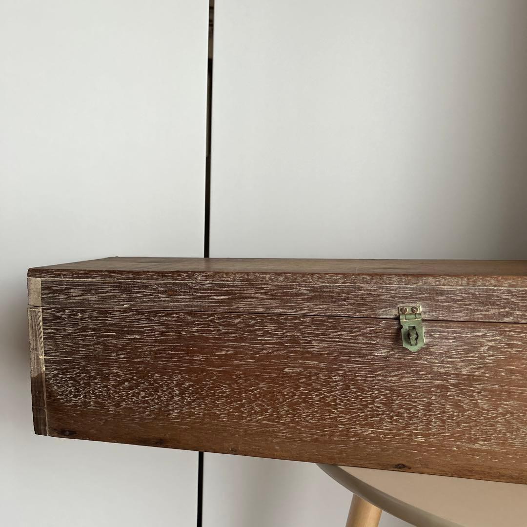 木箱 ケース ボックス 木製 レトロ 昭和 アンティーク ビンテージ 木 家具