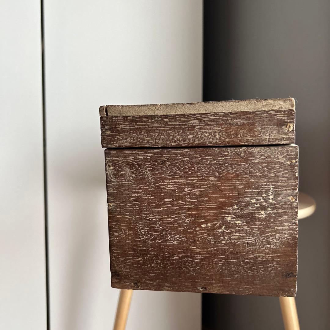 木箱 ケース ボックス 木製 レトロ 昭和 アンティーク ビンテージ 木 家具