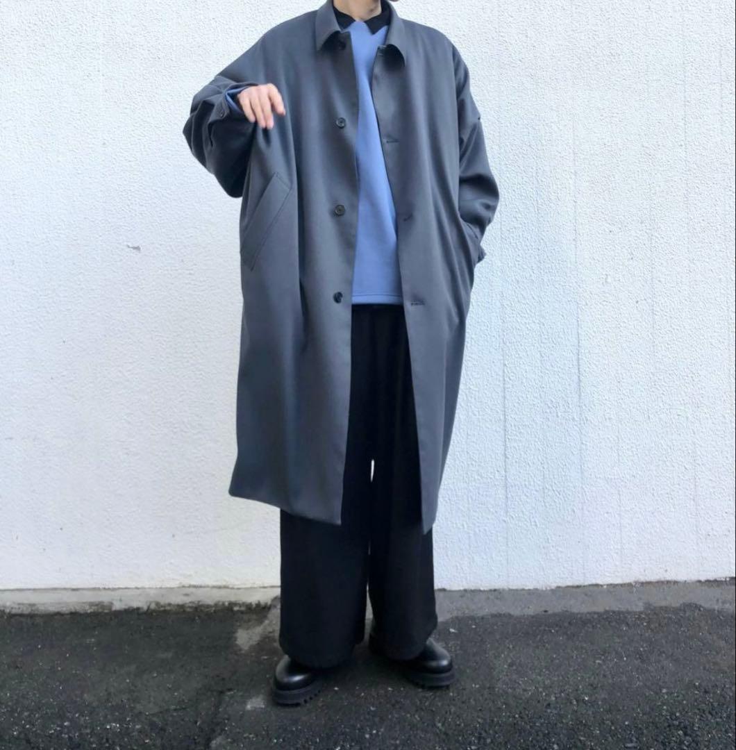 HARE ハレ ライナー付ビッグステンカラーコート ブルーグレー Mサイズ 美品