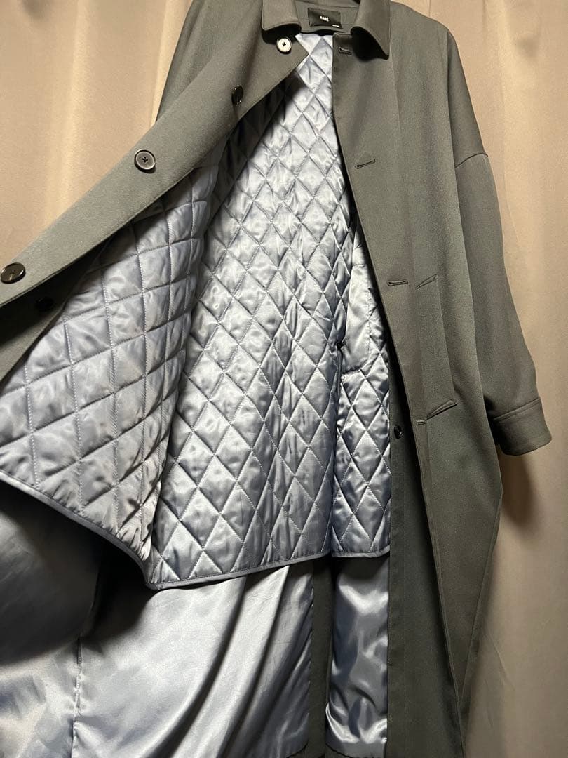 HARE ハレ ライナー付ビッグステンカラーコート ブルーグレー Mサイズ 美品