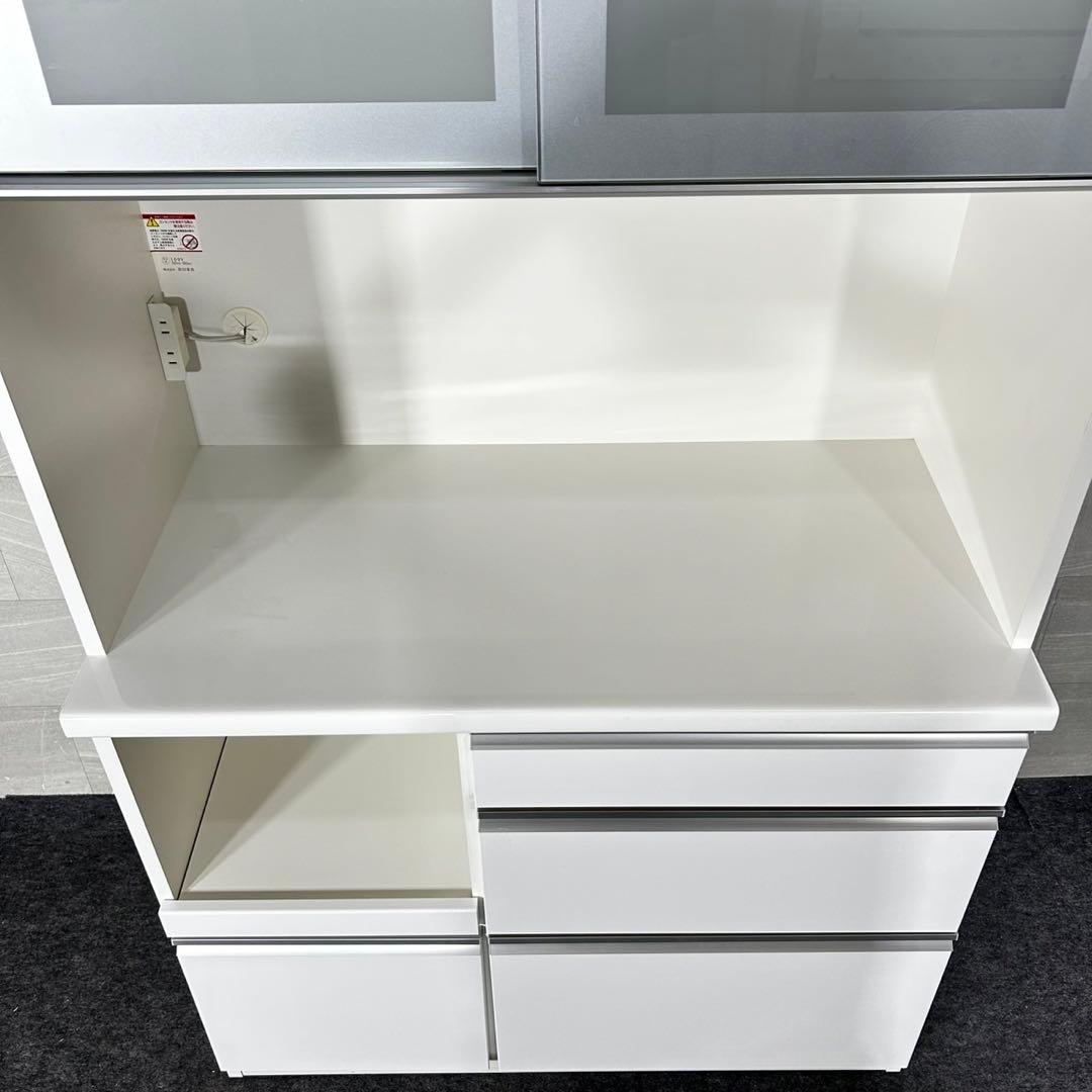 引取限定価格 松田家具 食器棚 メッカ 幅100cm シンプルd4948