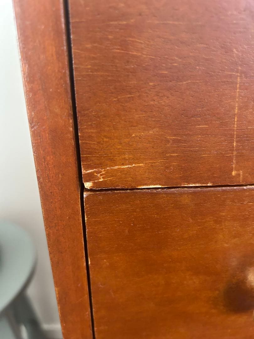 アンティーク木製チェスト5段引き出し