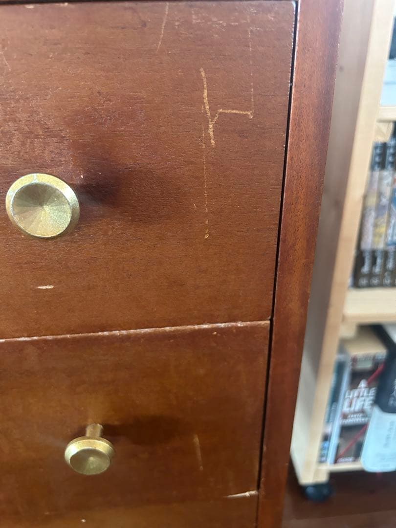 アンティーク木製チェスト5段引き出し