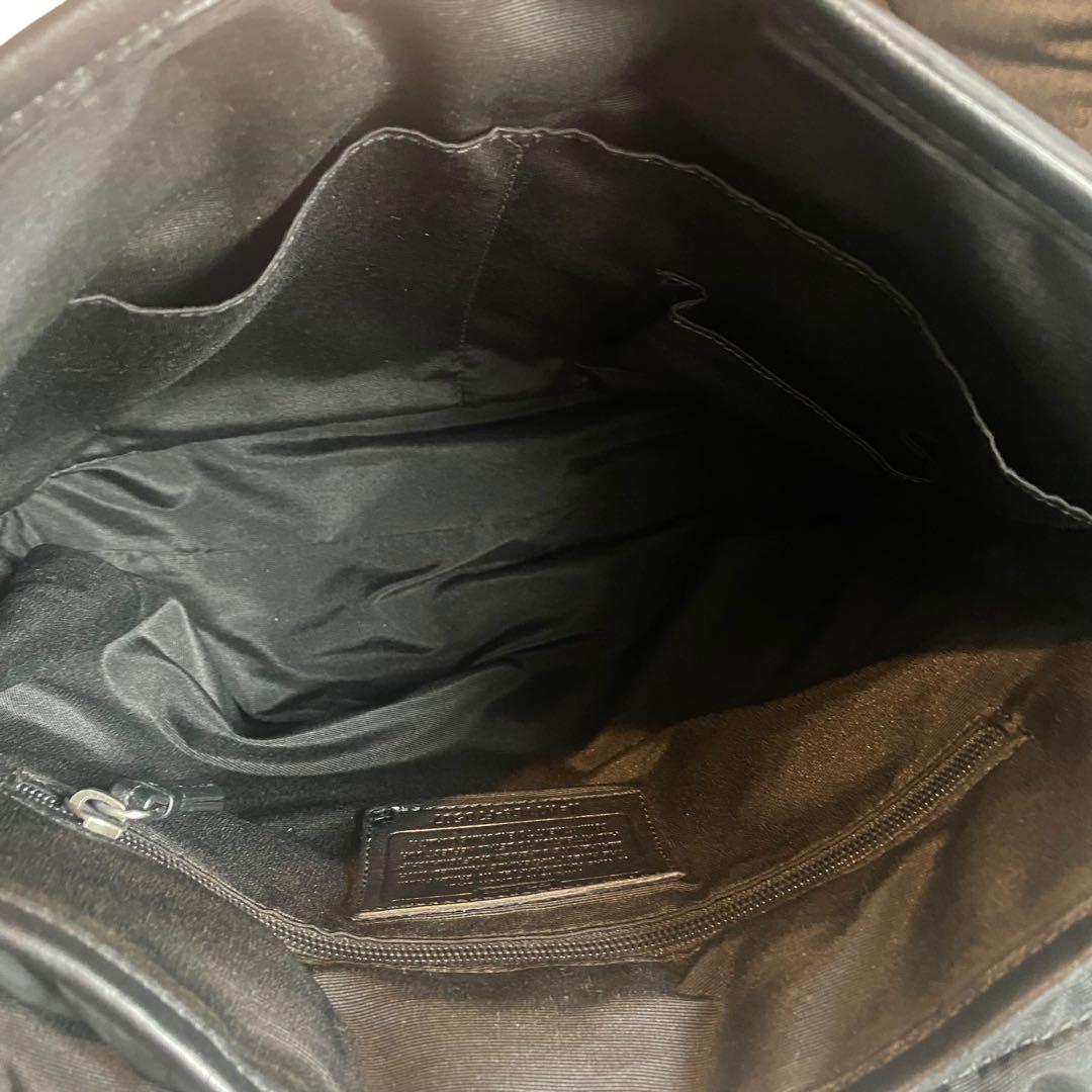 美品 COACH コーチ ショルダーバッグ キルテッドメッセンジャー ブラック