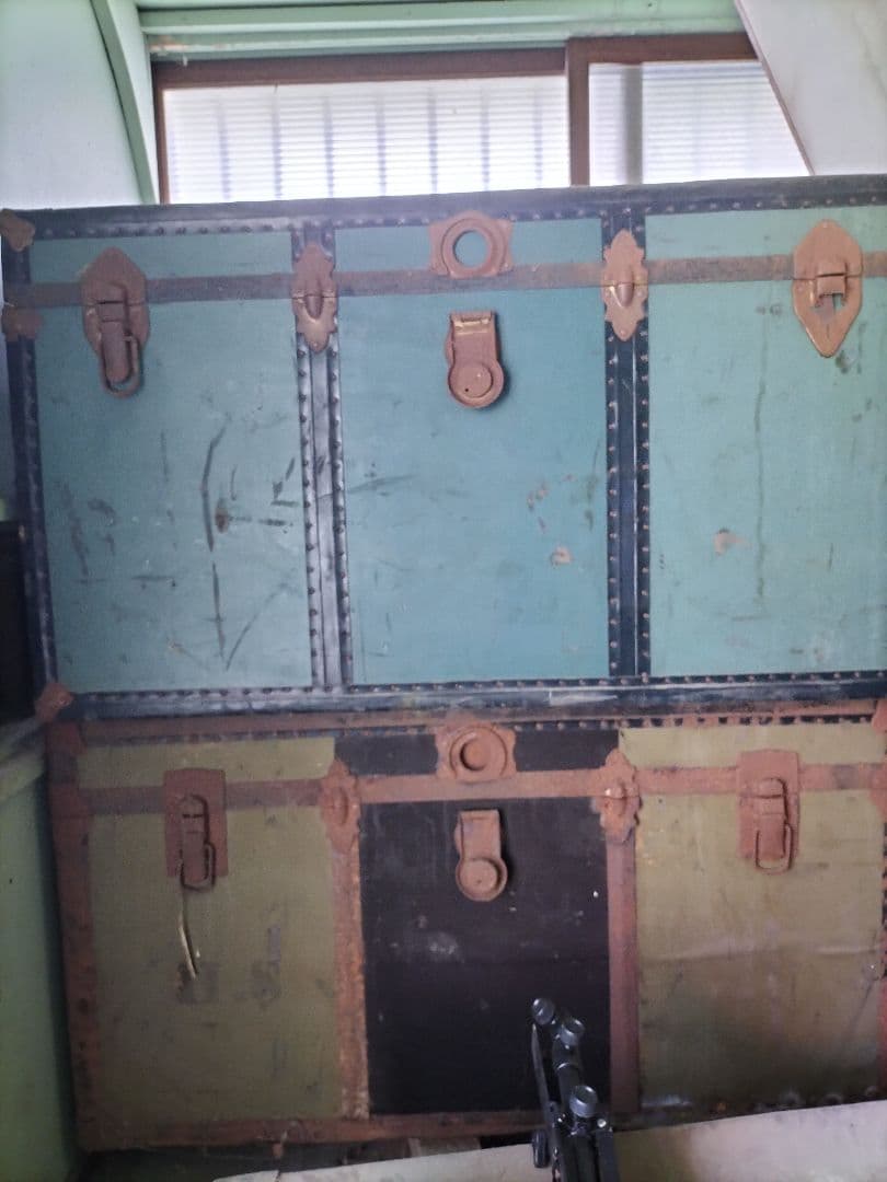 片付けたいので値下げします！ヴィンテージ　1950s　海外製　大型トランク