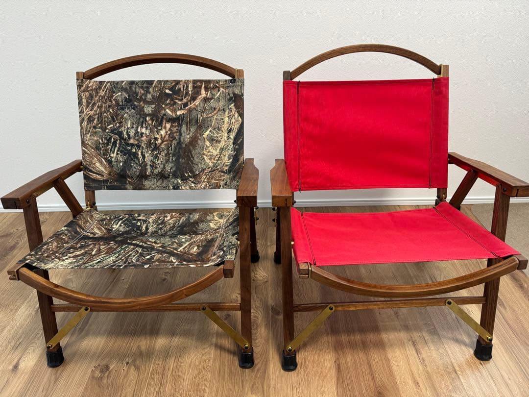 カーミットチェア 同規格品 ウォールナット×真鍮2脚セット