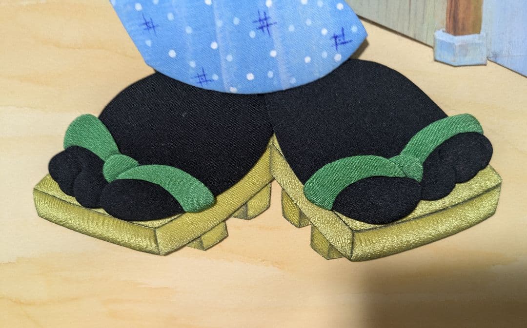 押し絵　ミッキー・ミニー お祭り