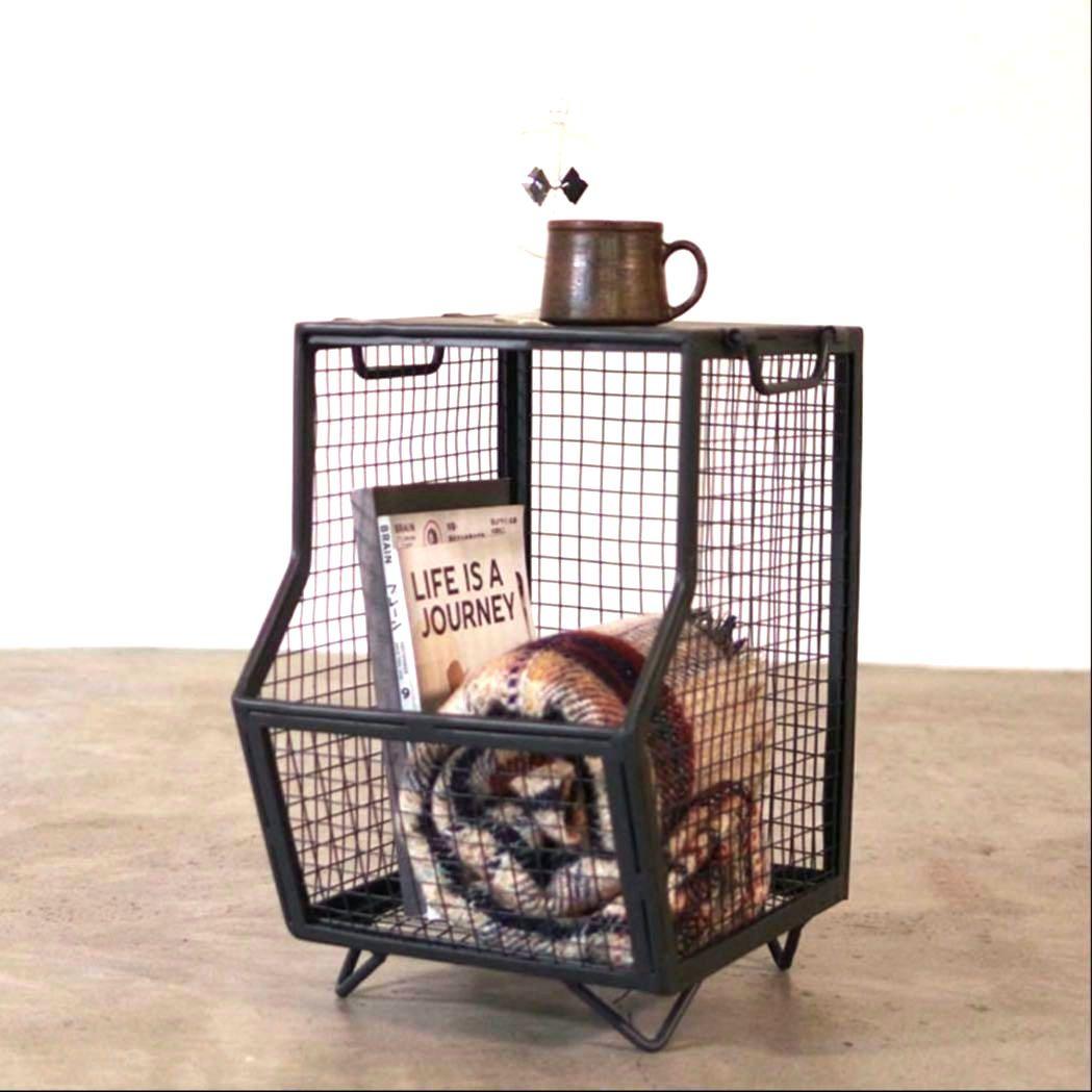 LIFE FURNITURE MESH BOX & TABLE マガジンラック