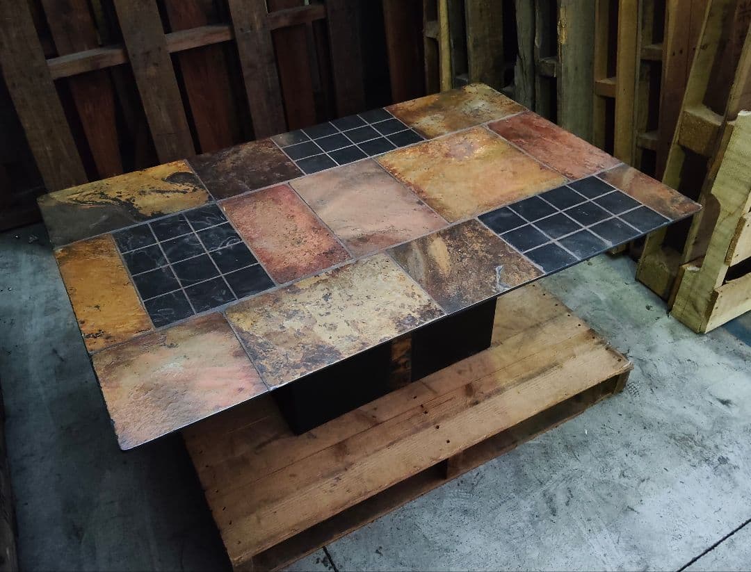 発送・引取可能！ ヴィンテージ タイル コーヒーテーブル センターテーブル