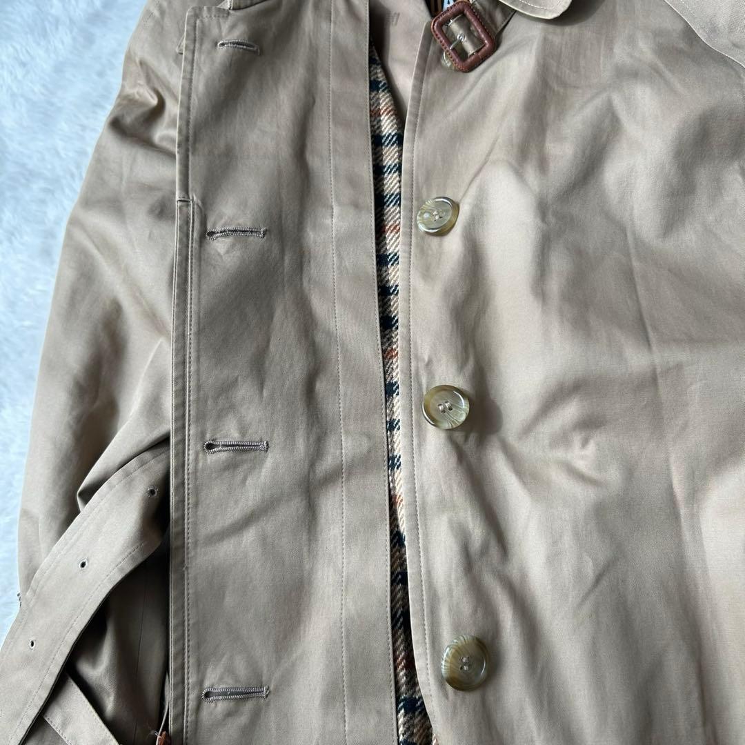 希少 DAKS ロング トレンチコート ハウスチェック ライナー ベルト