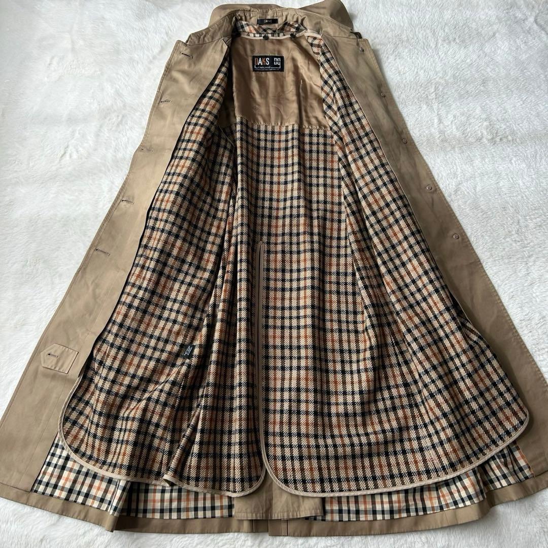 希少 DAKS ロング トレンチコート ハウスチェック ライナー ベルト