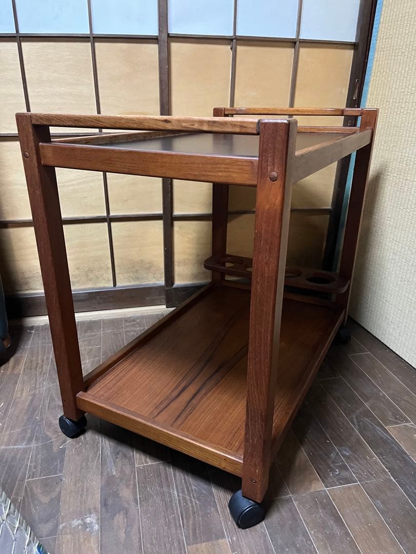 北欧　ビンテージ　デザイン　サービスワゴン　キッチンワゴン　チーク
