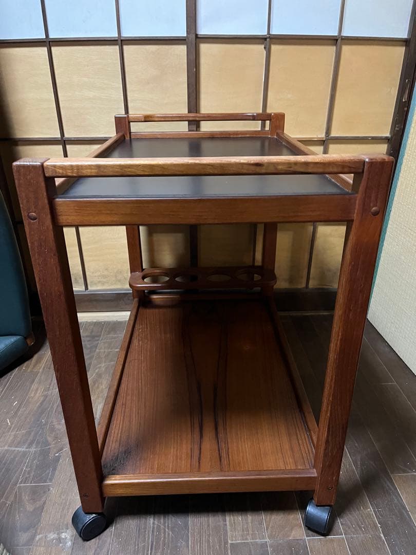 北欧　ビンテージ　デザイン　サービスワゴン　キッチンワゴン　チーク
