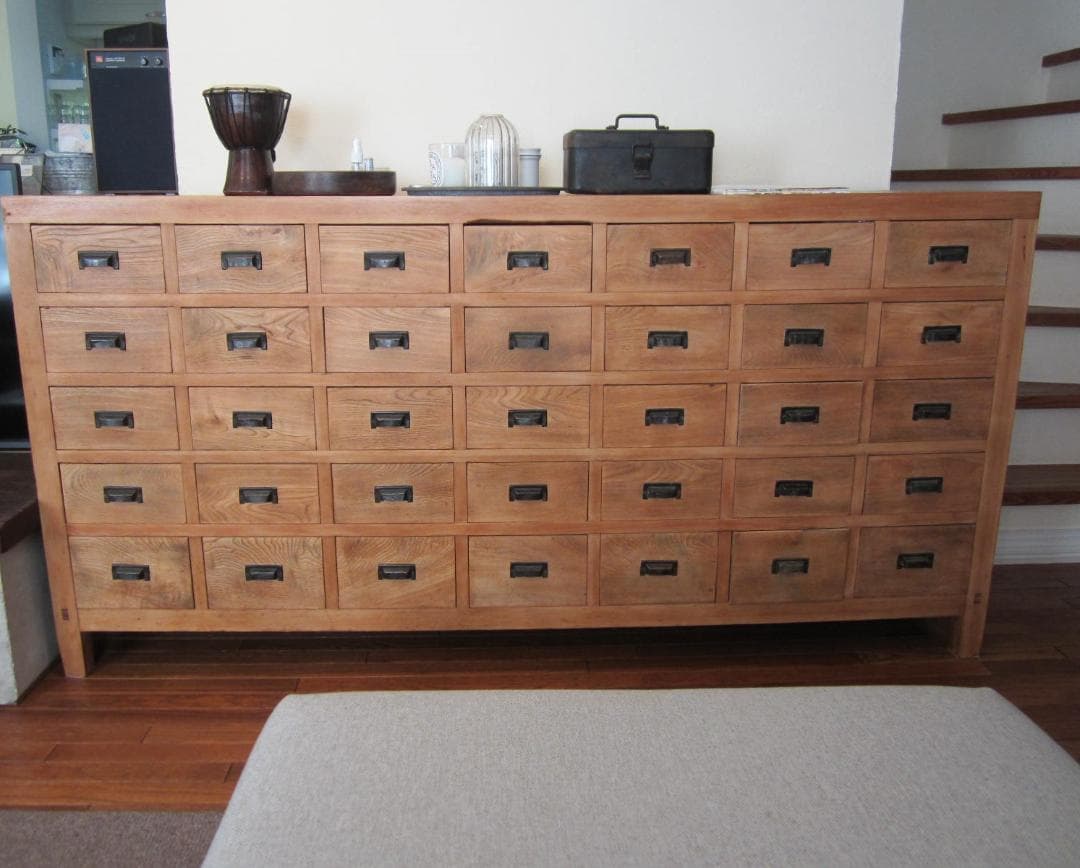 送料込35杯の引き出し棚　古家具　明治大正 アンティーク チェスト ドロワー