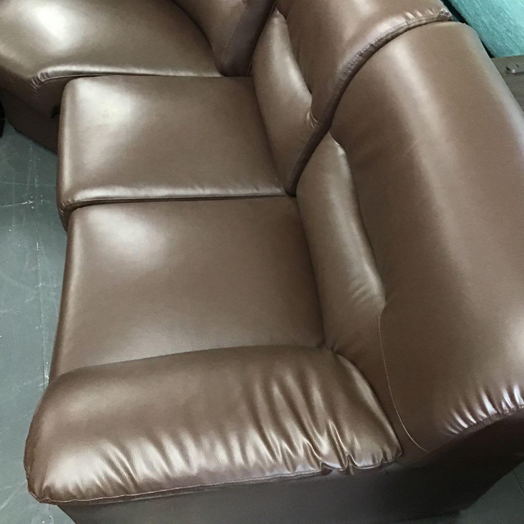 ダークブラウン コーナーソファ 合成皮革