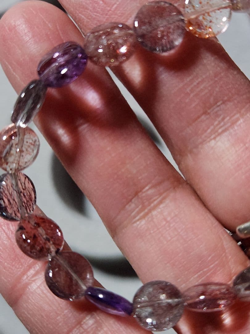 天然石ブレスレット　スーパーセブン　　レア　個性派の方♡