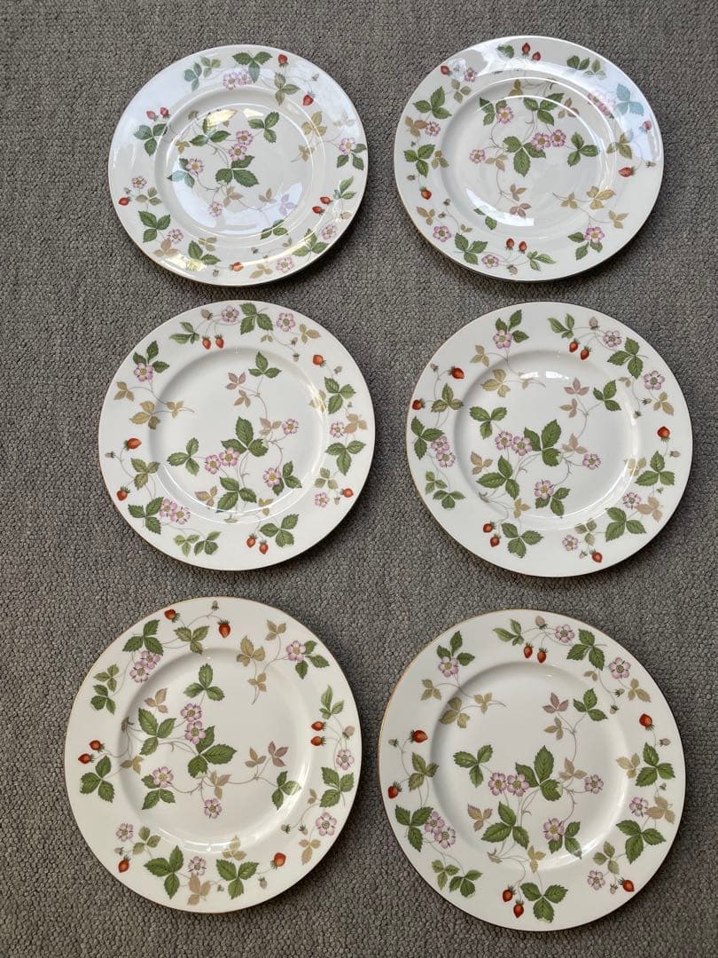 ウェッジウッド　ワイルドストロベリー　27cmプレート　6枚セット