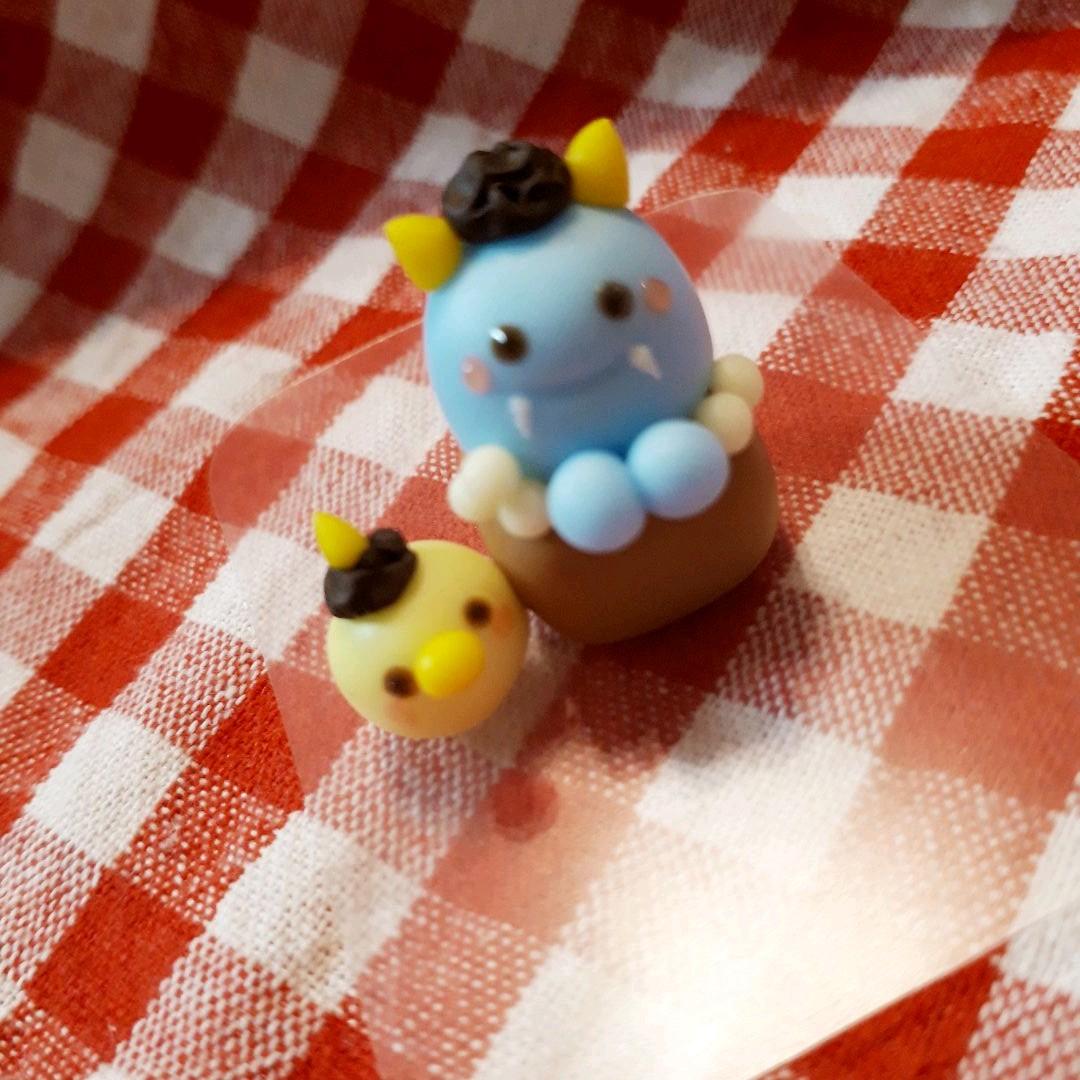 節分☆豆まき☆青鬼さん&鬼ひよこさん